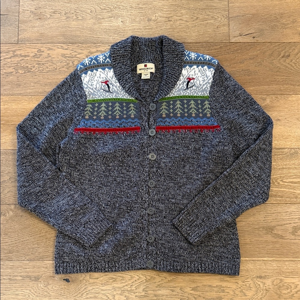 Woolrich Vintage Knit Skiing Cardigan - M